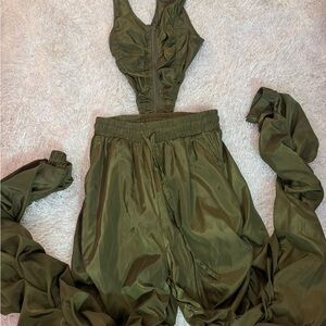 Olive Green Women's Jumpsuit